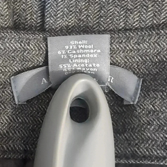 Ann Taylor Wool Cashmere Blend Dark Brown Herringbone Skirt - Picture 5 of 8